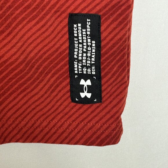 Under Armour Project Rock Tank Top PR 100 Percent Effort and Guts mens large red - Picture 8 of 16